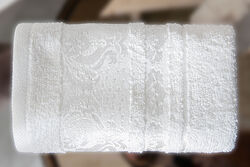 DAMASK DESEN BORDÜRLÜ 6'LI ASORTİ HAVLU 30x50cm - Thumbnail