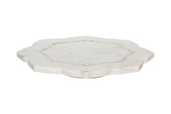 TEPSİ - MARBLE DEKORATIF DÖNEN SUNUMLUK 36x36x5cm (AH-13047A)