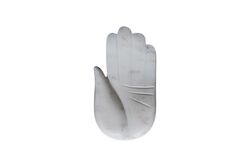 DEKORATİF OBJE - MARBLE DEKORATIF EL 10x3x19cm BEYAZ (AH-13049)