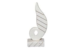 DEKORATİF OBJE - MARBLE DEKORATIF OBJE 10x6x26cm BEYAZ (AH-13084)