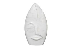 DEKORATİF OBJE - MARBLE DEKORATIF YÜZ 14x4x25cm BEYAZ (AH-13054)