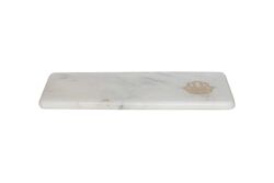 SERVİS-SUNUM - MARBLE KESME TAHTASI 30x15x2.5cm BEYAZ (AH-13067)