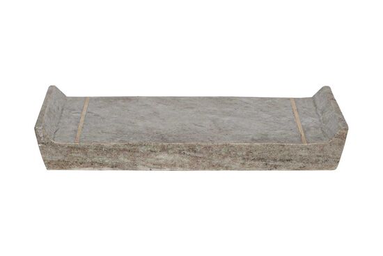 MARBLE TEPSI 38x22x5cm BEJ (AH-13079)