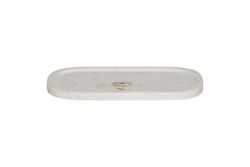 TEPSİ - MARBLE TEPSI -SEDEF DETAYLI -30x15x2.5cm BEYAZ (AH-13081)