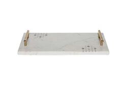 TEPSİ - MARBLE TEPSI -SEDEF DETAYLI -38x23x4cm BEYAZ (AH-13074)