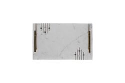 MARBLE TEPSI -SEDEF DETAYLI -38x23x4cm BEYAZ (AH-13074) - Thumbnail